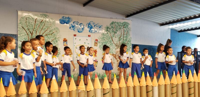 CMEI’s e Escolas da Zona Rural fazem encerramento do projeto Baú Literário 2019.